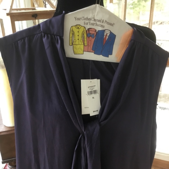 Banana Republic size XL deep purple/eggplant blouse - Picture 2 of 2